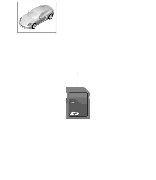 SD memory card for updating the navigation data 718C (982C) Cayman 2017>>