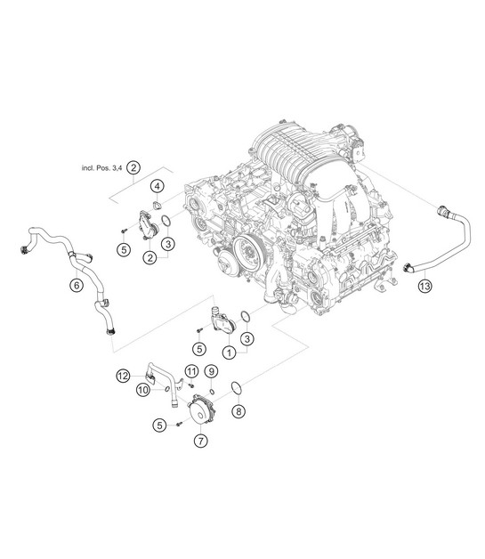 Crank case bleeding / Vacuum pump 982 Cayman GT4 Clubsport 2019-2020