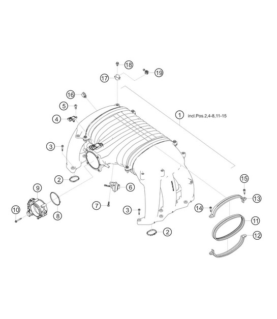 Intake system 982 Cayman GT4 Clubsport 2019-2020
