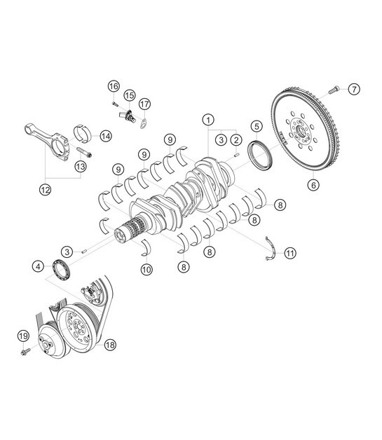 Diagram 1.1-03 Porsche 991 (911) MK2 2016-2019 Engine
