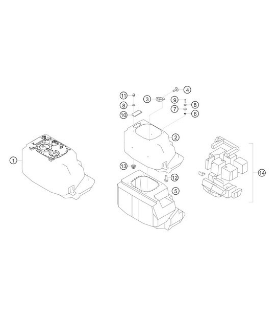 Diagram 2.2-02 Porsche 356 (1950-1965) Fuel System, Exhaust System