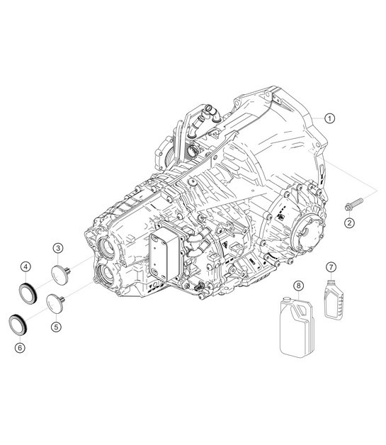 Diagram 3.3-01 Porsche Boxster 987 S 3.2/3.4L 2005-08/08 Transmission
