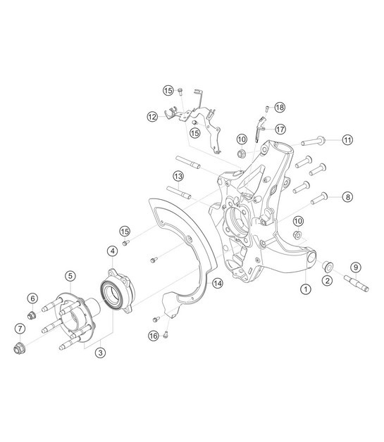 Diagram 5.5-03 Porsche 356 (1950-1965) Rear Axle