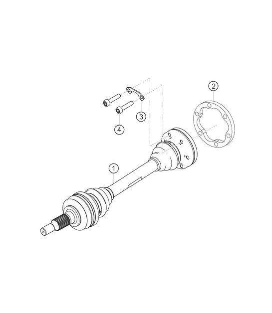 Drive shaft 982 Cayman GT4 Clubsport 2019-2020