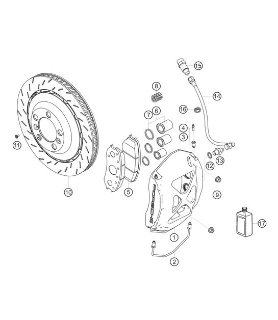 Diagram 6.6-02 Porsche Boxster 987 S 3.2/3.4L 2005-08/08 Wheels, Brakes