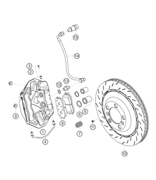 Diagram 6.6-03 Porsche 996 C4 3.6L 09/01-2005 Wheels, Brakes