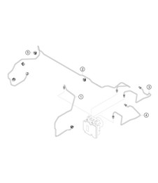 Brake lines front 982 Cayman GT4 Clubsport 2019-2020