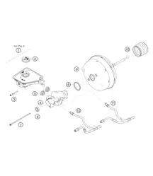 Master brake cylinder trackday 982 Cayman GT4 Clubsport 2019-2020