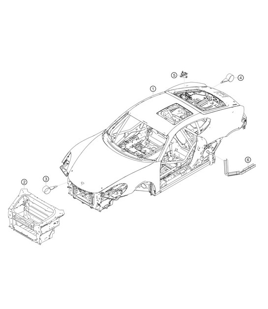 Body in white 982 Cayman GT4 Clubsport 2019-2020