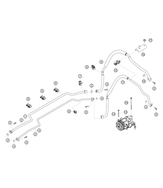 Refrigerant line / Compressor 982 Cayman GT4 Clubsport 2019-2020