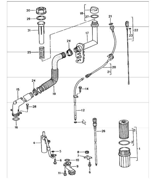 Diagram 104-05 Porsche 997 GT2 2007>> Engine