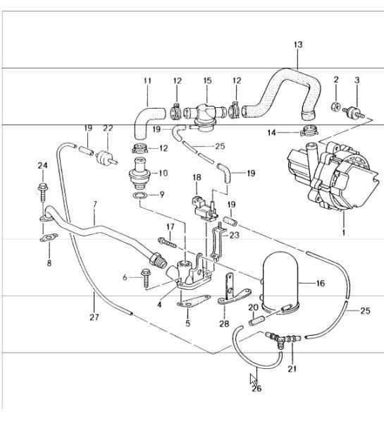 Diagram 108-05 Porsche Boxster S 981 3.4L 2012-16 Motore