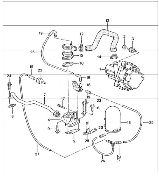 Diagram 108-06 Porsche Boxster S 718 2.5L Manual (350 pk) Motor
