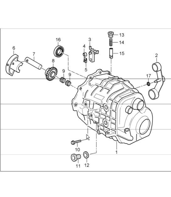 Diagram 302-08 Porsche Boxster 986/987/981 (1997-2016) Übertragung