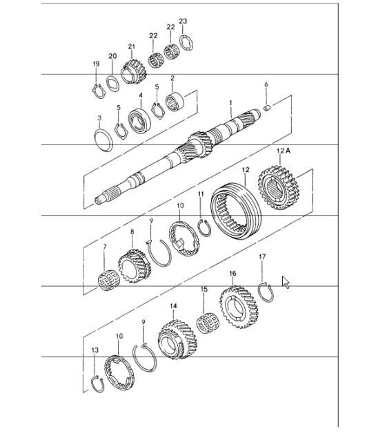 Diagram 303-00 Porsche 997 (911) MK1 2005-2008 Transmission