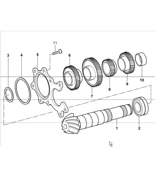 Diagram 303-08 Porsche Boxster 718 (982) 2017>> Transmission