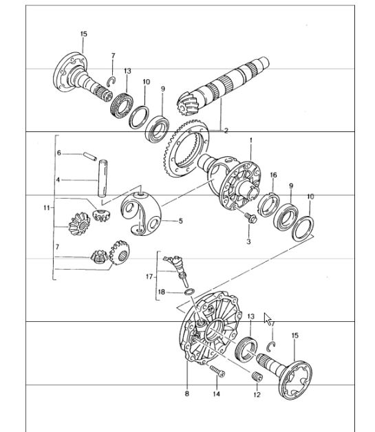 differential 986 Boxster G86.00/01 1997-04
