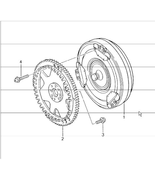 tiptronic torque converter for 986 Boxster A86.00 1997-99, 986 Boxster A86.05 2000-04 and 986 Boxster S A86.20 2000-04