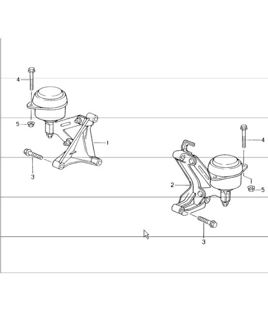 tiptronic: transmission suspension, threaded joint, engine for 986 Boxster A86.00 1997-99, 986 Boxster A86.05 2000-04 and 986 Boxster S A86.20 2000-04