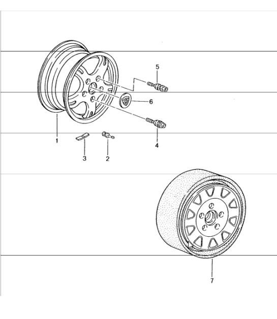 Diagram 601-00 Porsche Macan (95B) MK1 (2014-2018) Wheels, Brakes