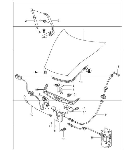Diagram 803-00 Porsche Boxster 718 (982) 2017>> Body