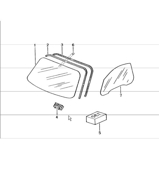 window glazing 986 Boxster 1997-04