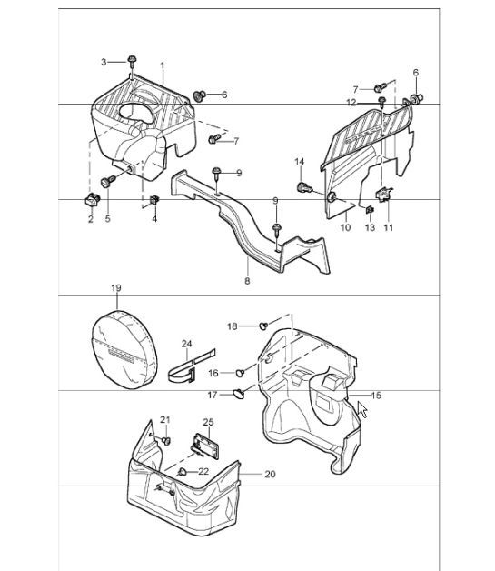 Diagram 807-00 Porsche Boxster 986 2.7L 2003-04 Body