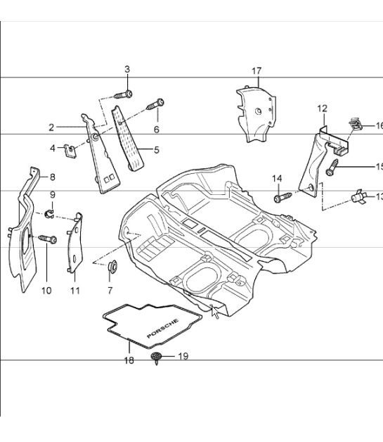 Diagram 807-02 Porsche Boxster 986 2.7L 2003-04 Body