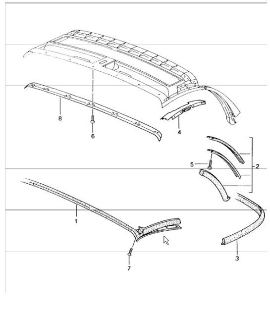 Diagram 811-10 Porsche Boxster 986 2.7L 2003-04 Body