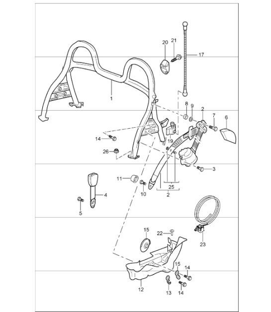 Diagram 812-00 Porsche Boxster 986 2.7L 2003-04 Body