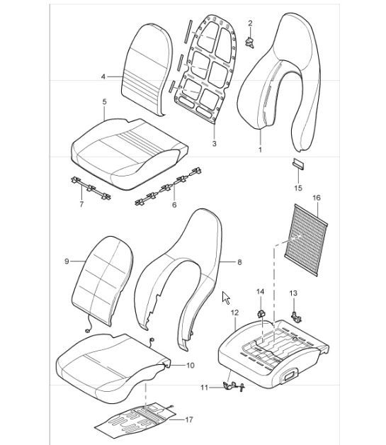 Diagram 817-05 Porsche Boxster 986 2.7L 2003-04 Body