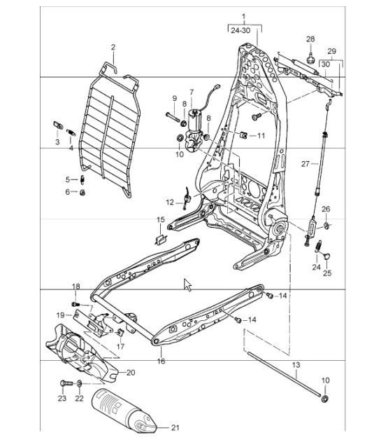 Diagram 817-16 Porsche 991 (911) MK1 2012-2016 Body