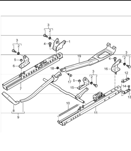 seat adjuster sports seat 986 Boxster 1997-04