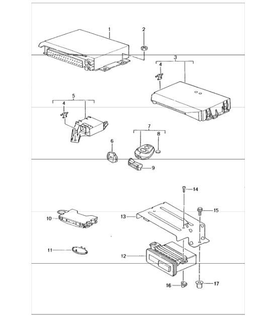 Diagram 901-03 Porsche Macan (95B) MK1 (2014-2018) Electrical equipment