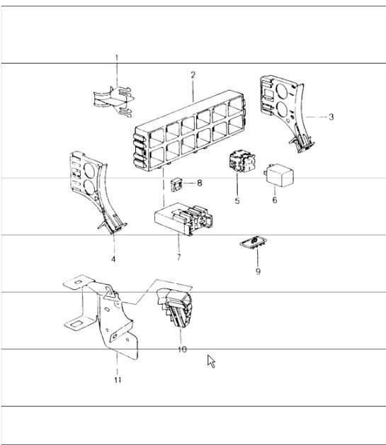 Diagram 902-01 Porsche Cayman 718C (982C) 2017>> Electrical equipment