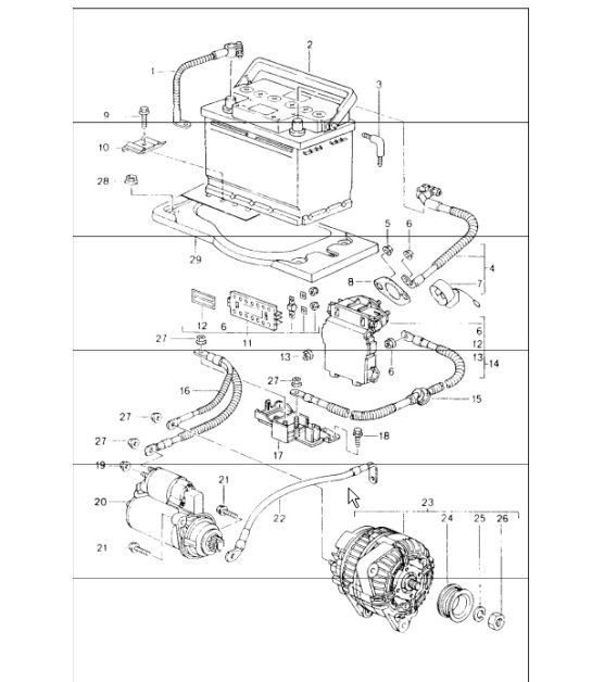 Diagram 902-05 Porsche Macan (95B) MK1 (2014-2018) Electrical equipment