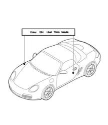 Paint touch-up applicator / Paints 987.2 Boxster / Boxster S 2009-12