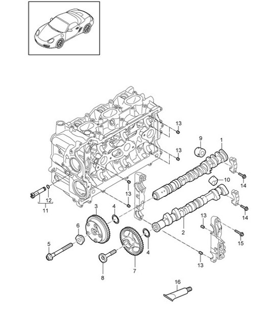 Diagram 103-010 Porsche Macan (95B) MK1 (2014-2018) Engine