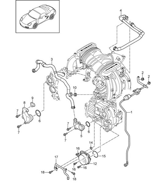 Diagram 104-010 Porsche Macan (95B) MK1 (2014-2018) Engine