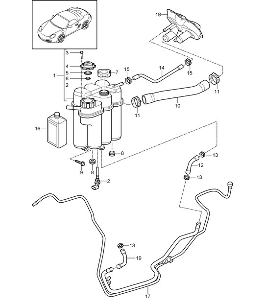Coolant cooling system (Model: A120,A121) 987.2 Boxster / Boxster S 2009-12