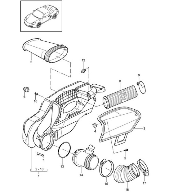 Diagram 106-000 Porsche Macan (95B) MK1 (2014-2018) Engine