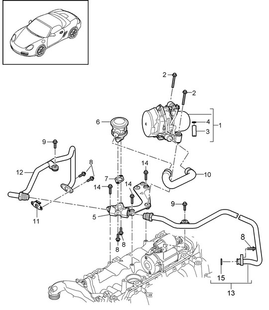 Air injection (Model: A120) 987.2 Boxster 2.9L 2009-12