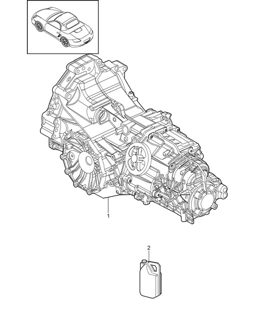 Replacement transmission / Ready for installation (Model: G8710,G8740+ PR:480) 987.2 Boxster / Boxster S 2009-12