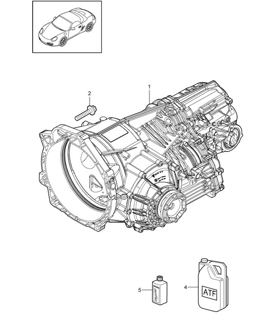 - PDK - Gearbox / Replacement transmission (Model: CG200,CG220) 987.2 Boxster / Boxster S 2009-12