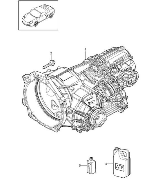 Diagram 320-000 Porsche Cayman GTS 718 2.5L PDK (365 CV) Transmisión