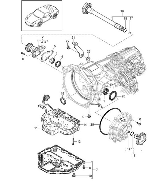 Diagram 320-005 Porsche Macan (95B) MK1 (2014-2018) Transmission