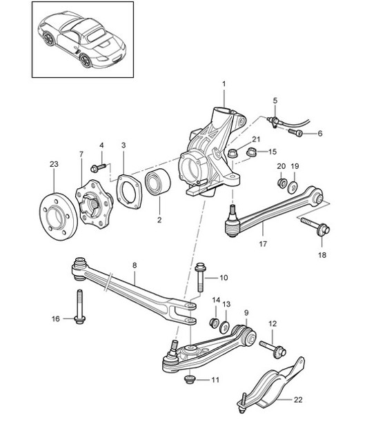 Diagram 501-000 Porsche Cayenne 9YA (E3) 2018-2023 