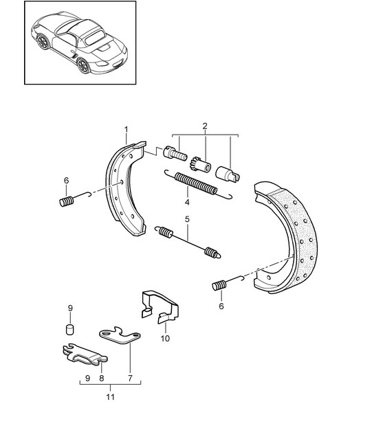 Handbrake 987.2 Boxster / Boxster S 2009-12