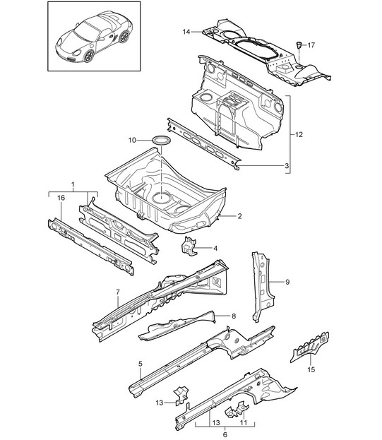 Front end / Individual parts 987.2 Boxster / Boxster S 2009-12