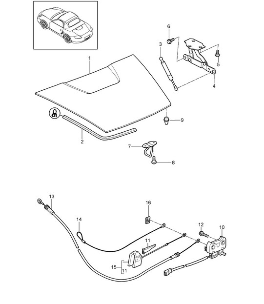 Rear Cover 987.2 Boxster / Boxster S 2009-12